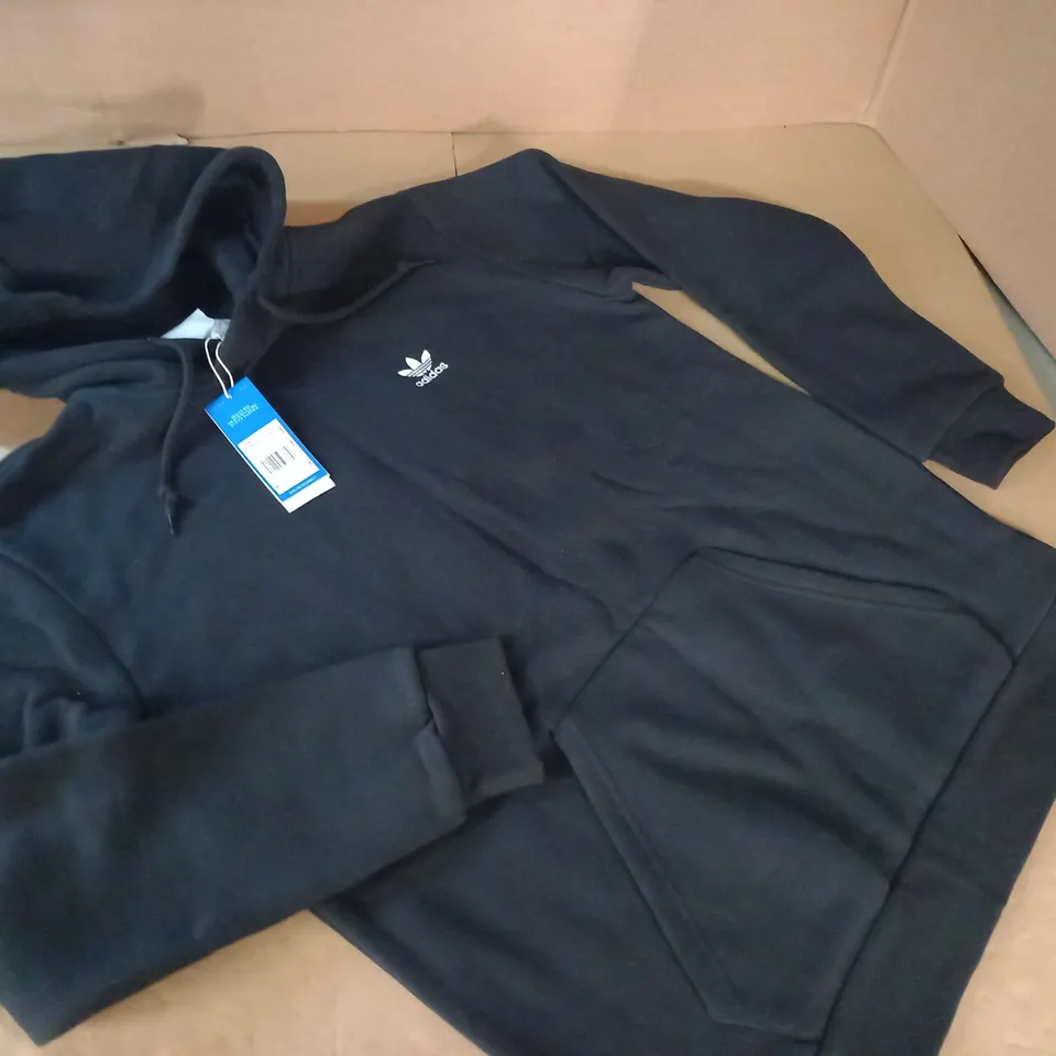 ADIDAS ESSENTIALS HOODIE IN BLACK - UK M