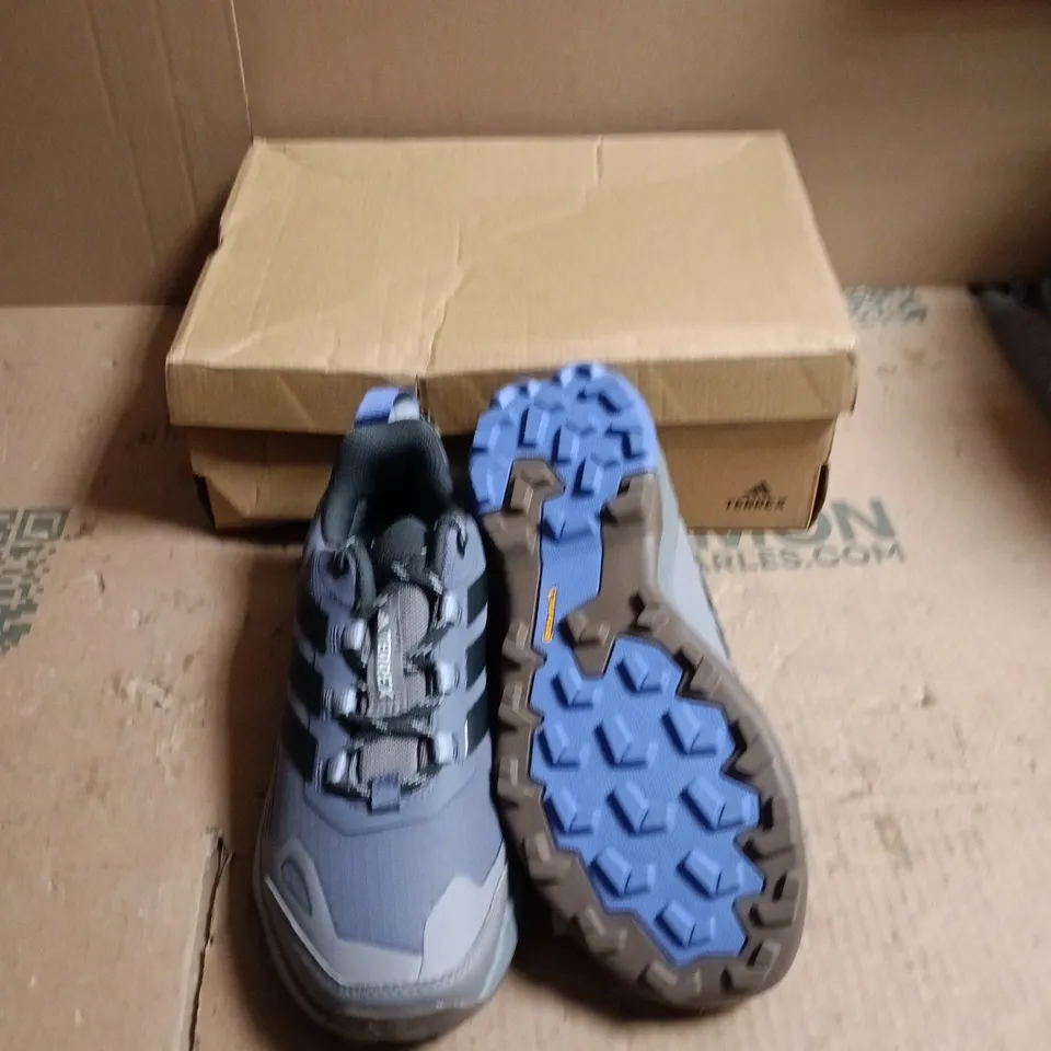 TERREX HIKING SHOES – BLUE/GREY WITH CONTINENTAL OUTSOLE - SIZE UK 6