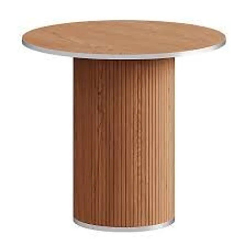 BOXED 80CM ROUND DINING TABLE - WHITE/OAK/WALNUT (1 BOX)