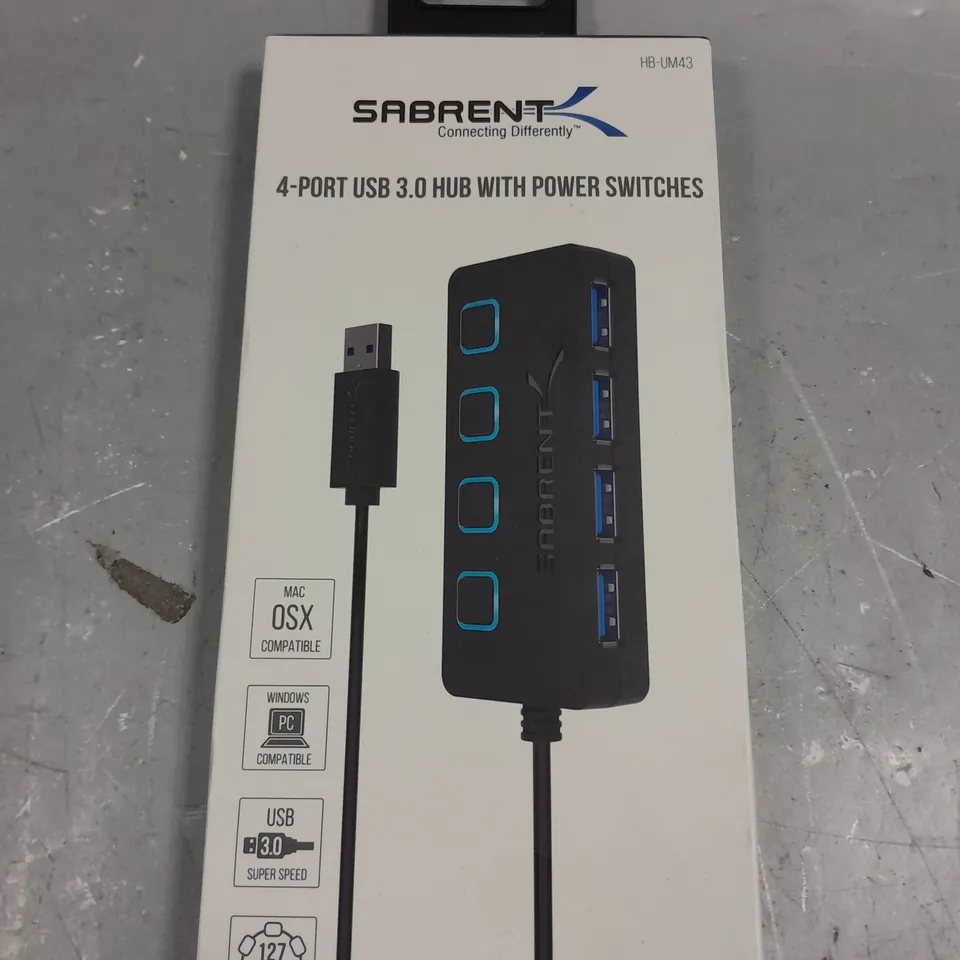 BOXED SABRENT 4-PORT USB 3.0 HUB