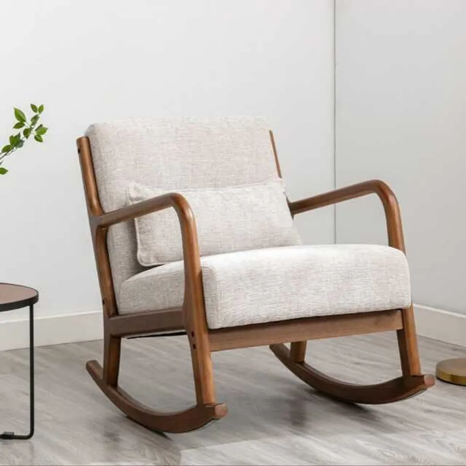 BOXED CASA DANNA FABRIC ROCKING CHAIR - NATURAL