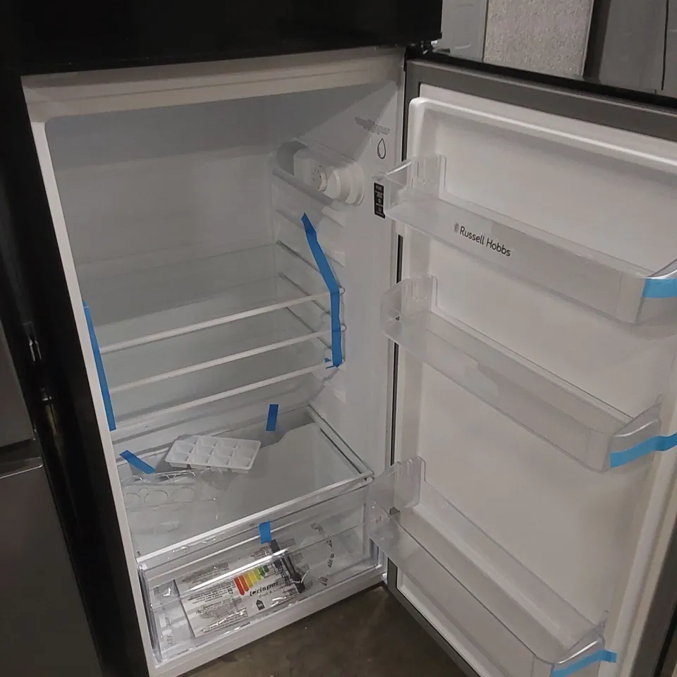 RUSSELL HOBBS FREESTANDING FRIDGE FREEZER IN BLACK RH144TMFF541E1B - UNPROCESSED RAW RETURN