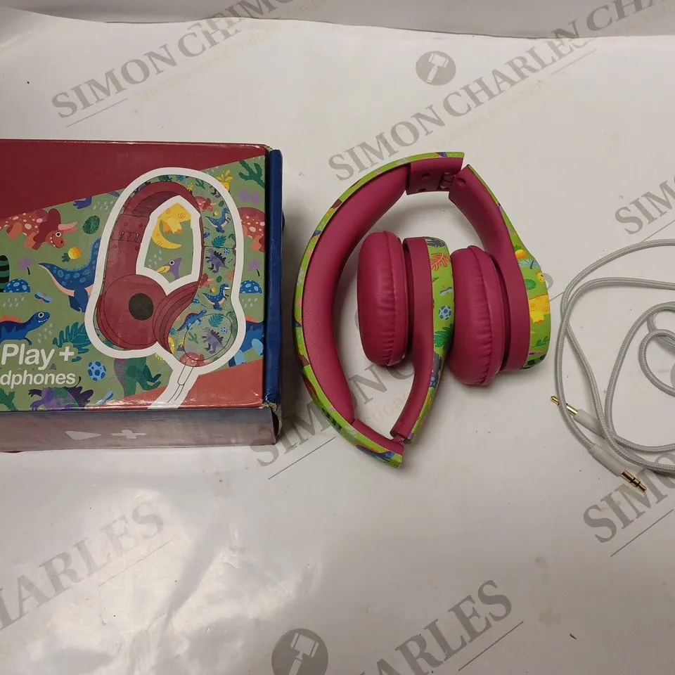 BOXED SNUG PLAY+ KIDS HEADPHONES - ANIMAL PRINT DESIGN. WITH AUDIO CABLE