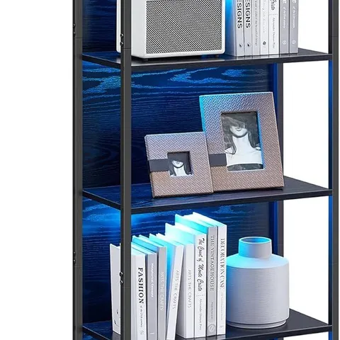 BOXED VASAGLE 6-TIER LED BOOKCASE