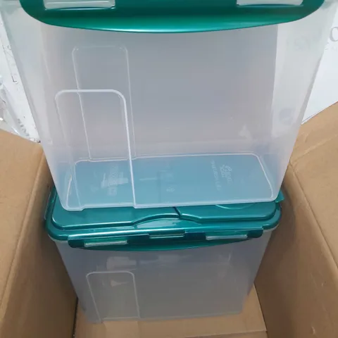 LOCK & LOCK SET OF 3 STORAGE CONTAINERS WITH FLIP TOP LIDS