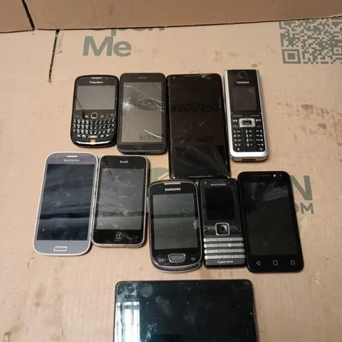 10 X ASSORTED DAMAGED/FAULTY MOBILE PHONES 