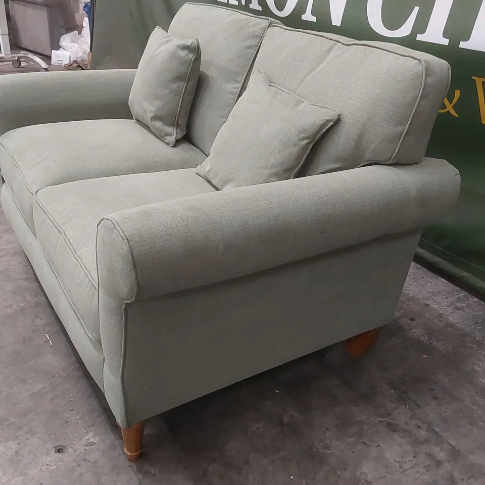 QUALITY DESIGNER WILLIAM FABRIC 2 SEATER FABRIC UPHOLSTERED SOFA