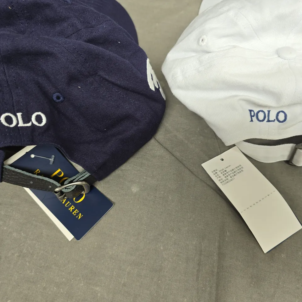 LOT OF 2 RALPH LAUREN BASEBALL CAPS - ONE SIZE