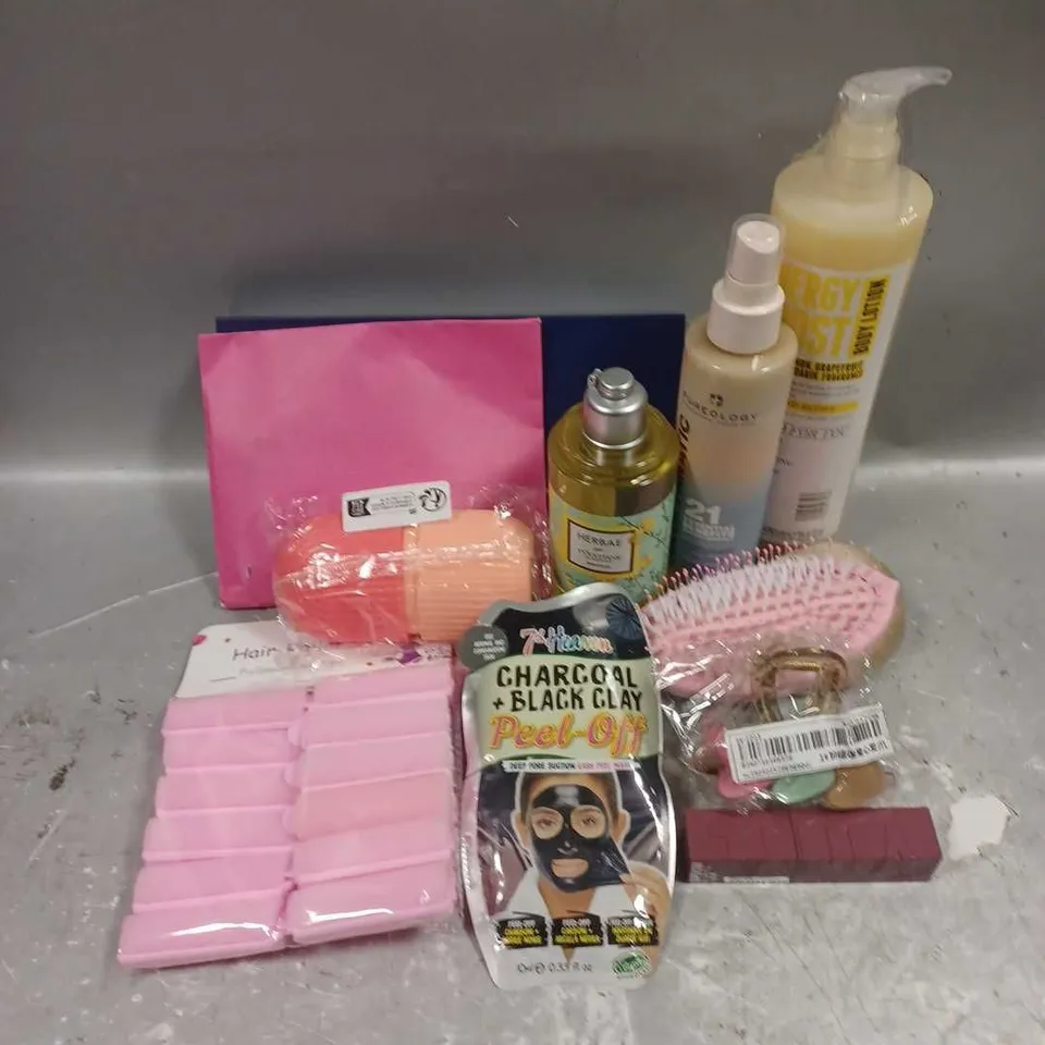 APPROXIMATELY 20 ASSORTED COSMETIC ITEMS TO INCLUDE - L'OCCITANE PERFUMED SHOWER GEL - 7TH HEAVEN CHARCOAL PEEL-OFF MASKS - NIP+FAB BODY LOTION - ETC