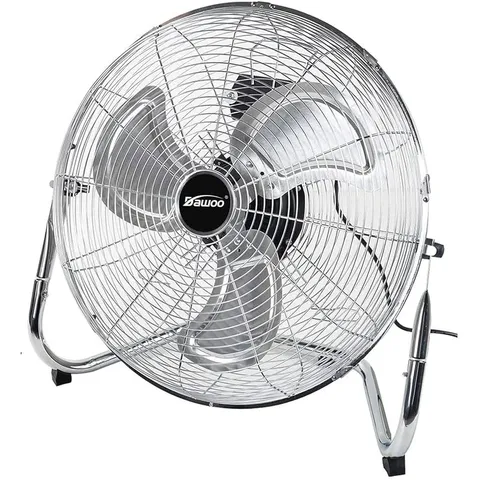 BOXED DAWOO 18 INCH ELECTRIC PEDESTAL FLOOR FAN - ADJUSTABLE FAN HEAD - HIGH AIRFLOW POWERFUL 3 SPEED