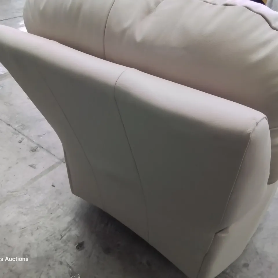 QUALITY BRITISH DESIGNER & MANUFACTURED G PLAN CHLOE SMALL MANUAL RECLINING EASY CHAIR CAMBRIDGE PLASTER LEATHER 