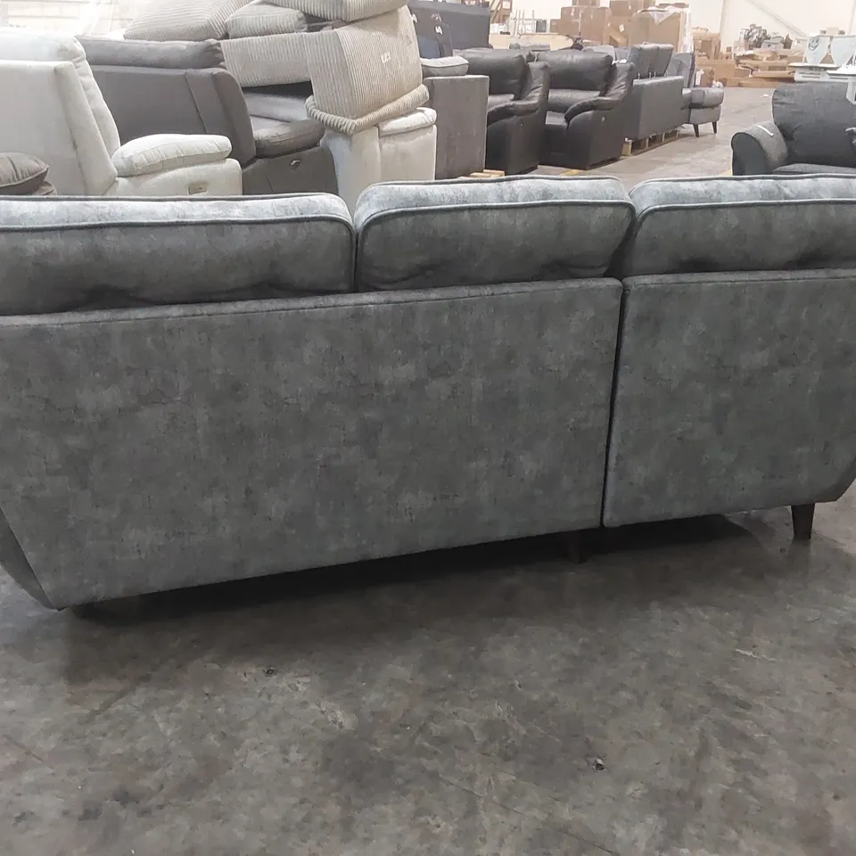 QUALITY DESIGNER MARGATE MAXI FABRIC UPHOLSTERED CORNER CHAISE SOFA 