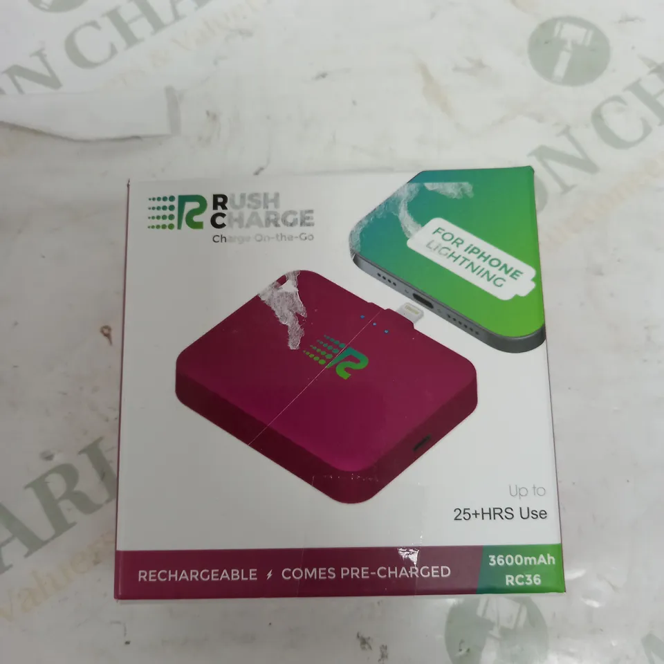 RUSH CHARGE 3600MAH PORTABLE CHARGER