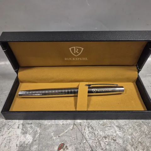 RUCKSTUHL STAINLESS STEEL LUXURY PEN IN GIFT BOX