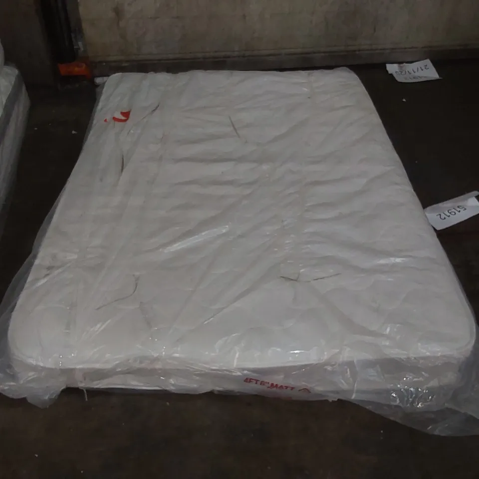 QUALITY BAGGED OPEN COIL SPRING MEMORY MATTRESS - 4'6 DOUBLE