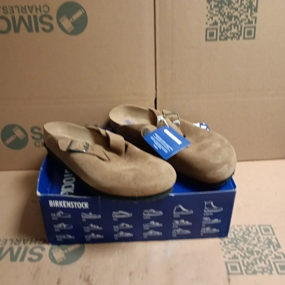 BIRKENSTOCK BOSTON BS SANDALS – DARK TEA TONAL, UK 8 (EU 42) PAIR
