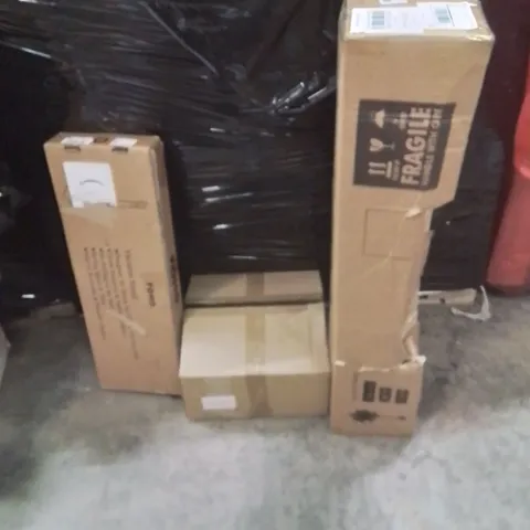 PALLET OF ASSORTED HOUSEHOLD GOODS AND PRODUCTS TO INCLUDE;ARTIFICIAL TREE,VACUUM STAND,LAMP