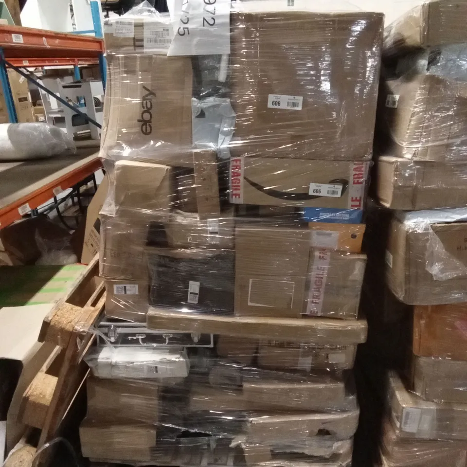 PALLET OF ASSORTED HOUSEHOLD GOODS AND PRODUCTS TO INCLUDE; TV ANTENNA, TEXTILES BASED PRODUCTS, HAT ETC