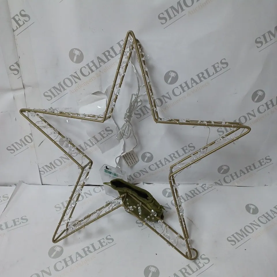 BOXED SARA DAVIES PRE-LIT BEADED STAR