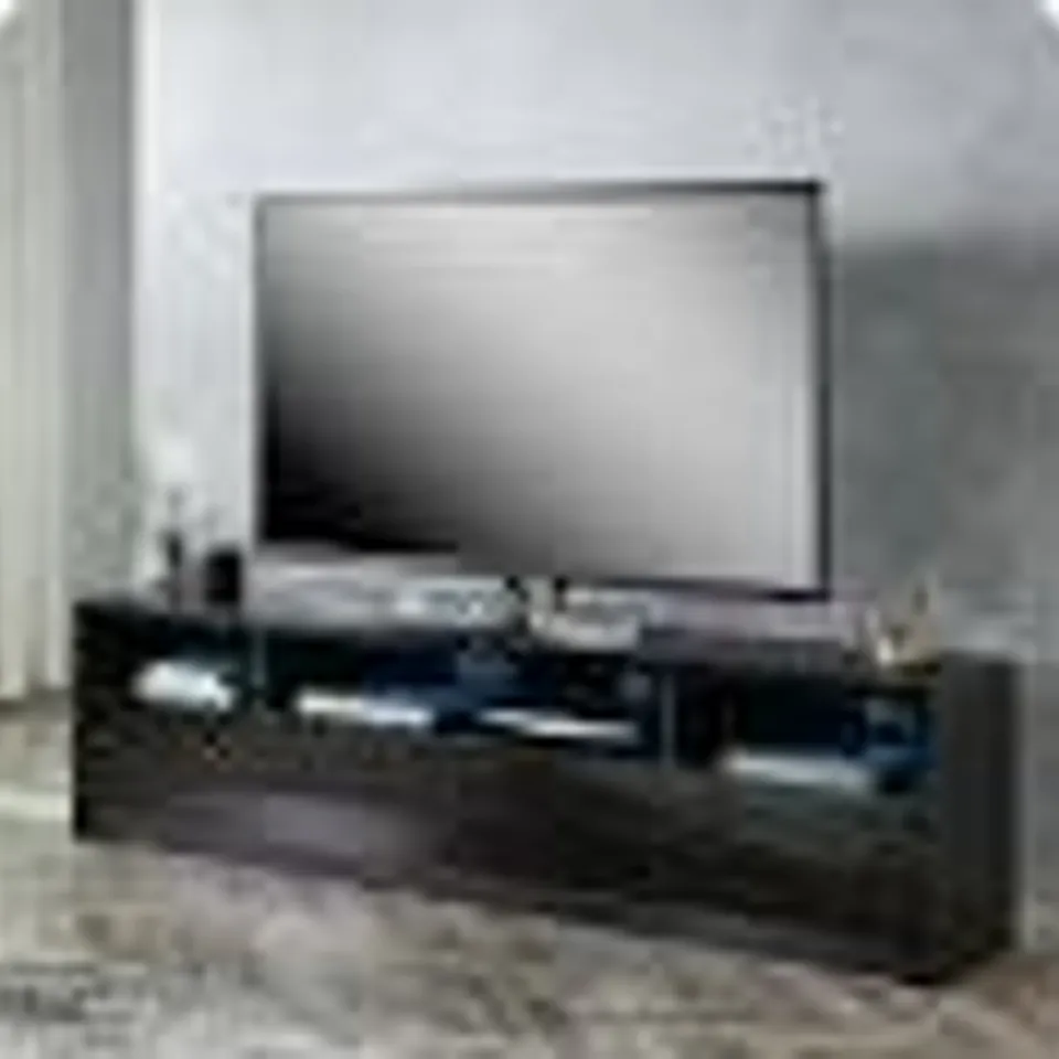 FURNITURE DESIGNS BLACK TV STAND SIZE: 200CM X 40CM X 53CM