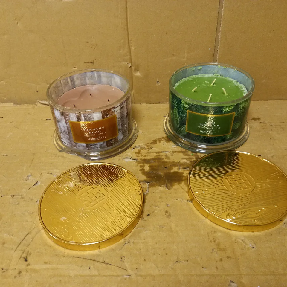 HOMEWORX BY HARRY SLATKIN COUNTRY WEEKEND COLLECTION SET OF CANDLES
