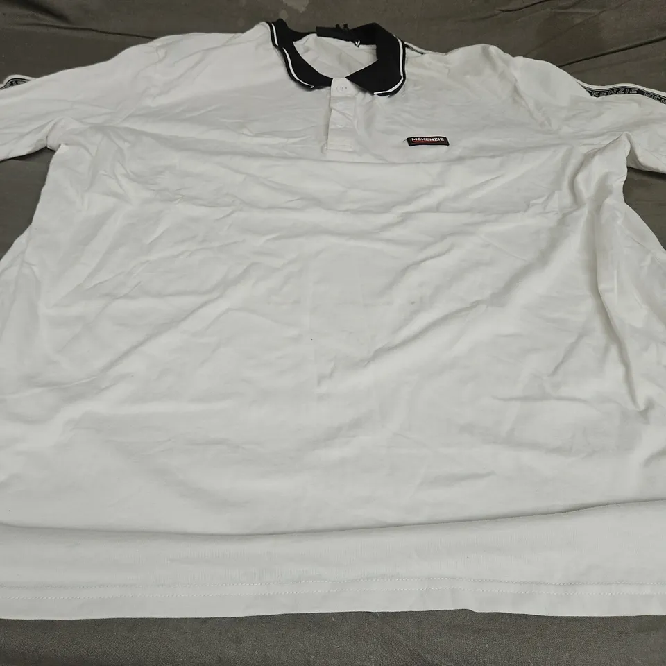 4 MCKENZIE LOGO T-SHIRTS, WHITE IN ASSORTED SIZES 
