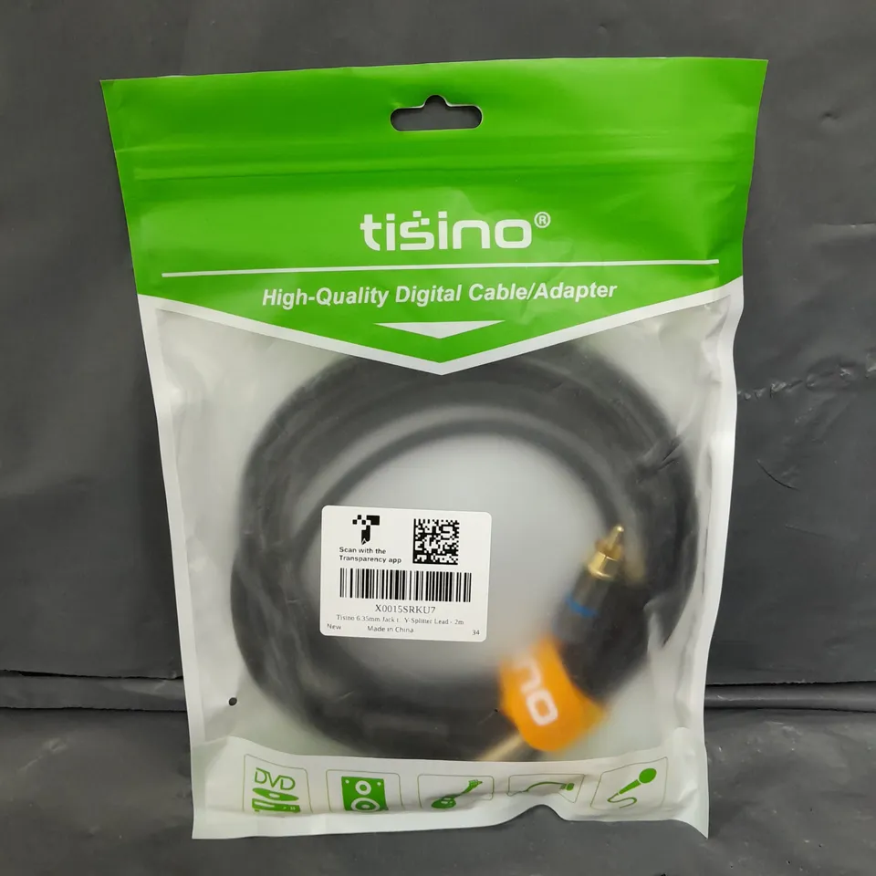 SEALED TISINO 6.35MM JACK Y SPLITTER LEAD - 2M