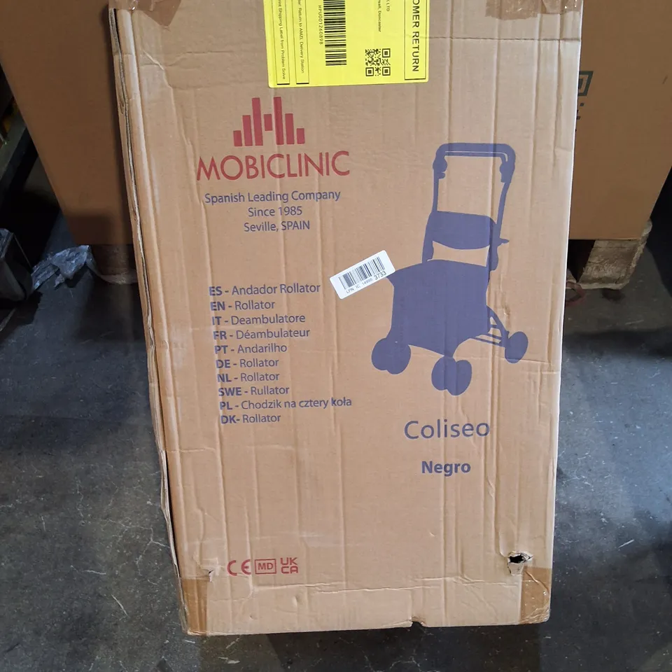 PALLET OF ASSORTED HOUSEHOLD ITEMS TO INCLUDE 13-DRAWER CHEST, COLISEO ROLLATOR AND FOLDABLE PLAY MATS