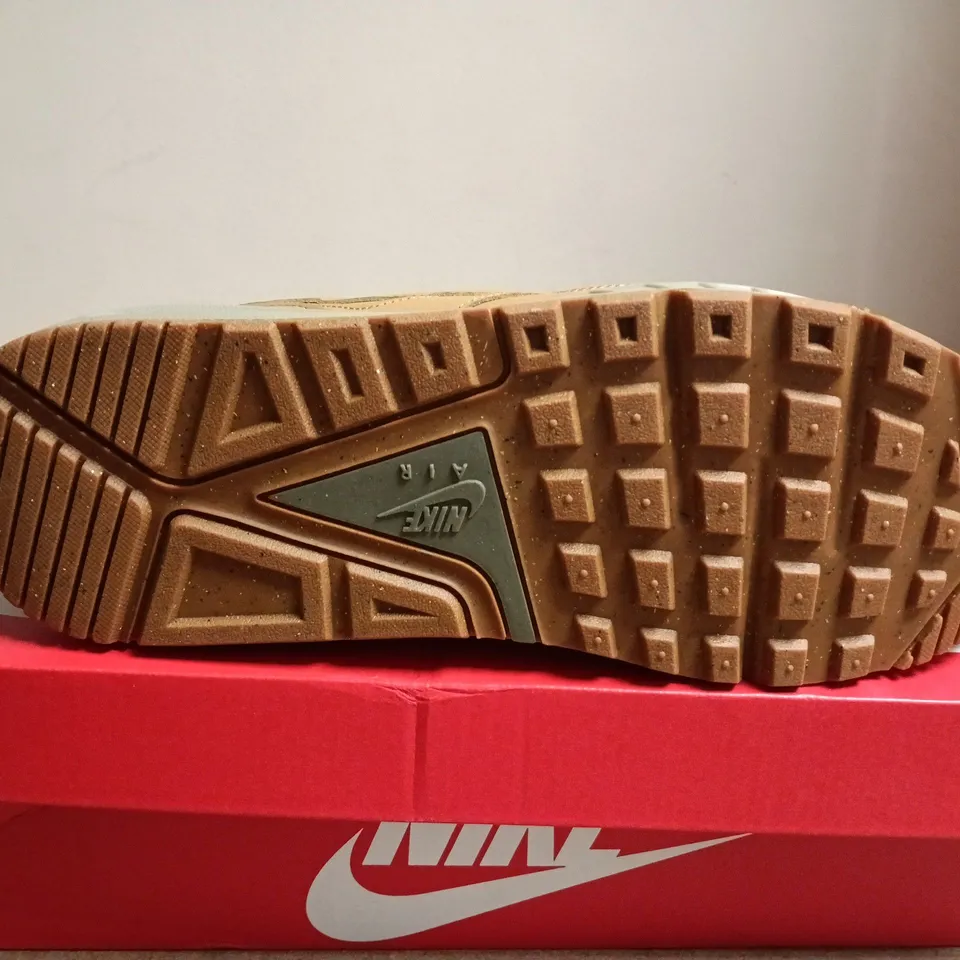 BOXED PAIR OF NIKE AIR MAX IVO SNEAKERS – WHEAT/BAMBOO, UK 9.5 (US 10.5) – MEN