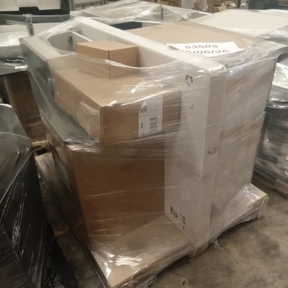 PALLET OF ASSORTED DESIGNER BATHROOM VANITY UNITS