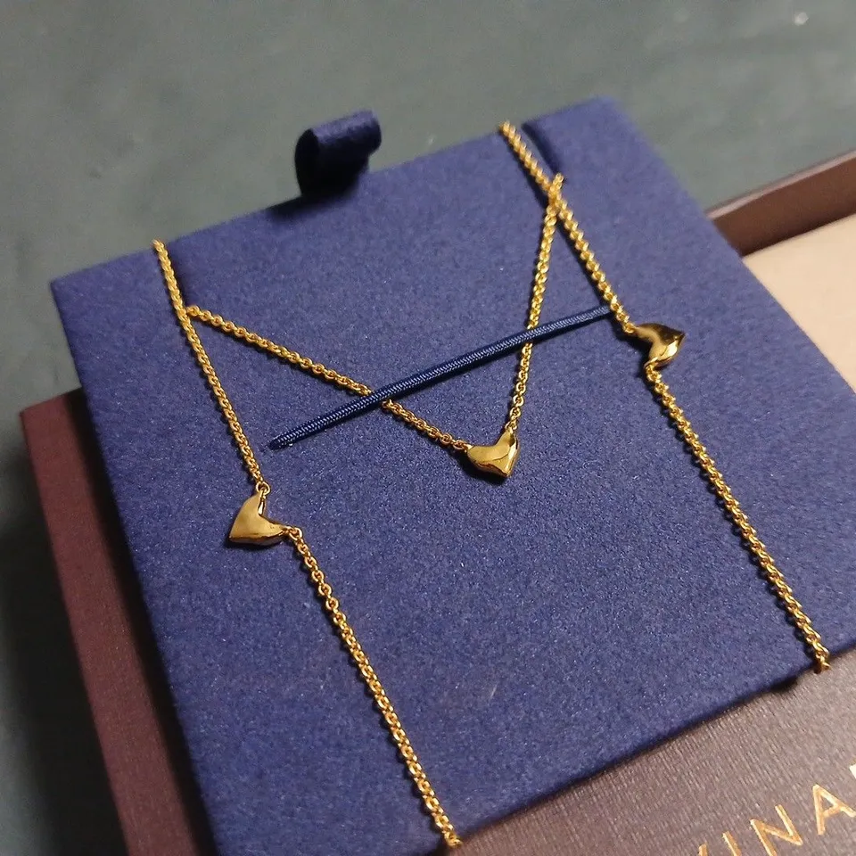 BOXED MONICA VINADER HEART STATION CHAIN NECKLACE