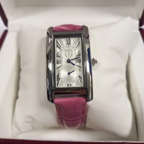 LADIES STOCKWELL WATCH β TEXTURED DIAL WITH SUB DIAL MINUTE HAND β LEATHER STRAP β GIFT BOX INCLUDED