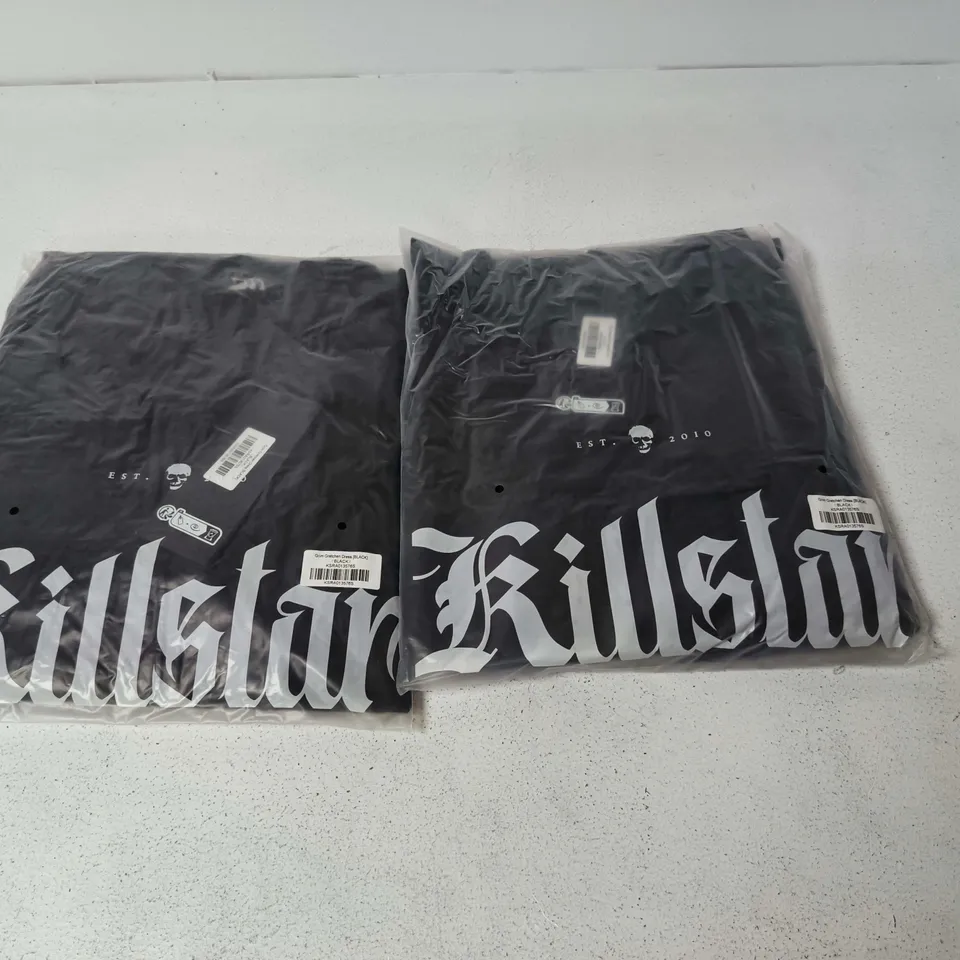 LOT OF APPROXIMATELY 22 BRAND NEW KILLSTAR GRIM GRETCHEN DRESSES IN BLACK - VARIOUS SIZES