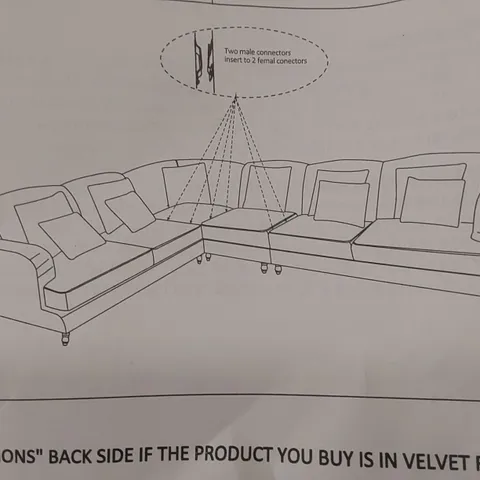 QUALITY BOXED ASHTON SUEDE BROWN CORNER SOFA (4 BOXES)