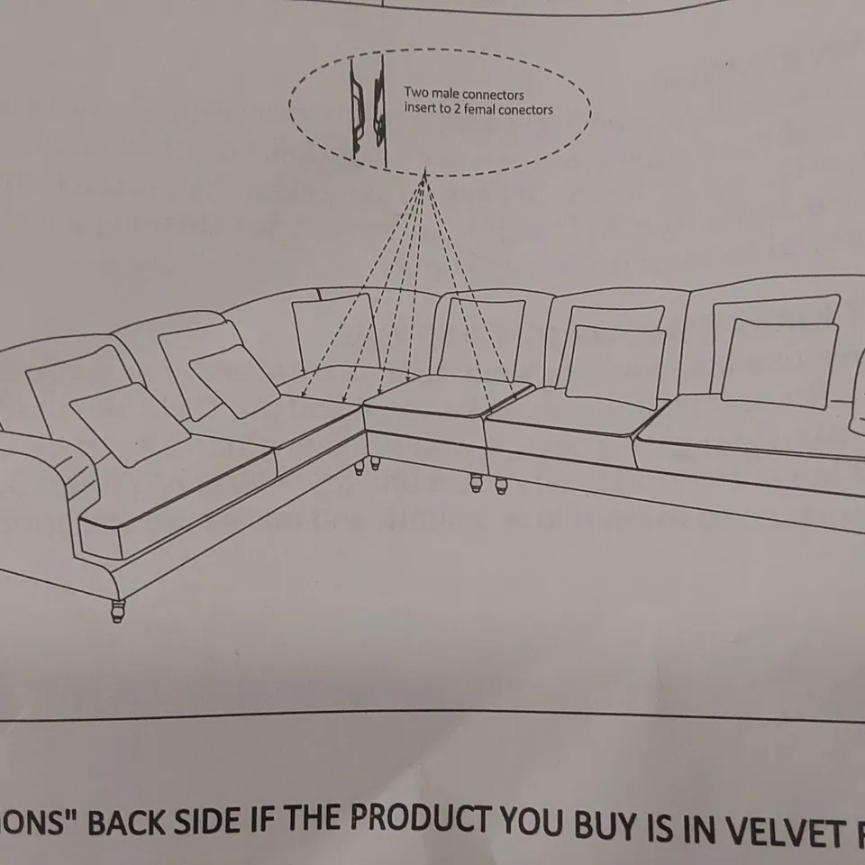 QUALITY BOXED ASHTON SUEDE BROWN CORNER SOFA (4 BOXES)