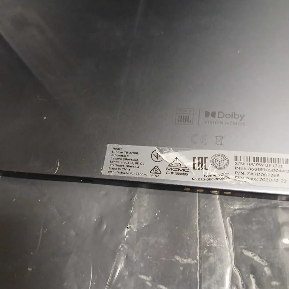 LENOVO TB-J706L TABLET – METALLIC GREY