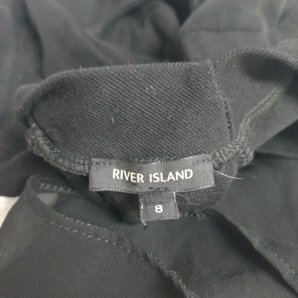 RIVER ISLAND WOMEN'S BLACK LONG-SLEEVE TOP – UK 8