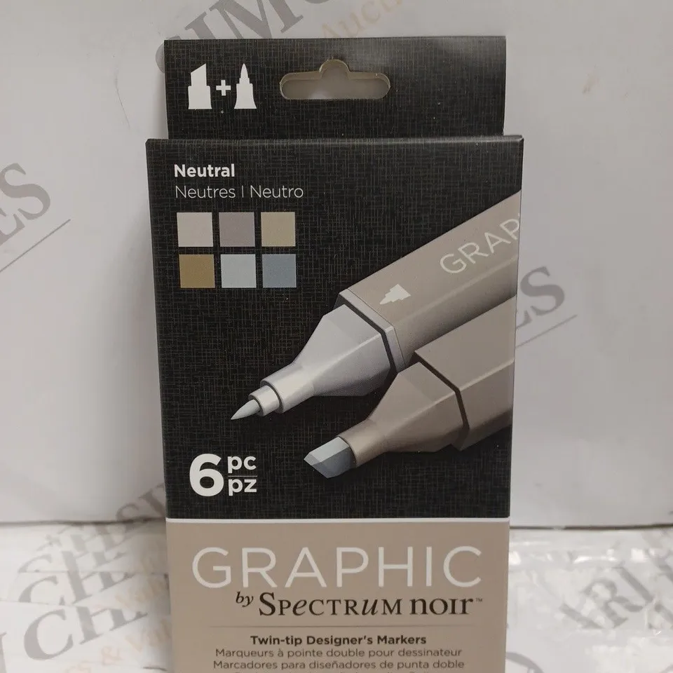 5 X BOXES OF GRAPHIC TWIN TIP DESIGNER MARKERS BY SPECTRUM NOIR