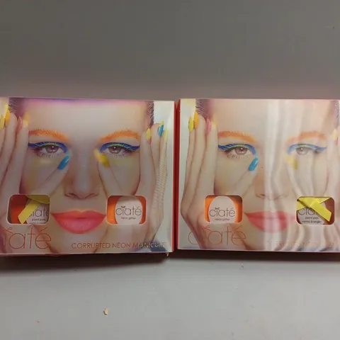 2 X BOXED CIATE CORRUPTED NEON MANICURE GIFT SET