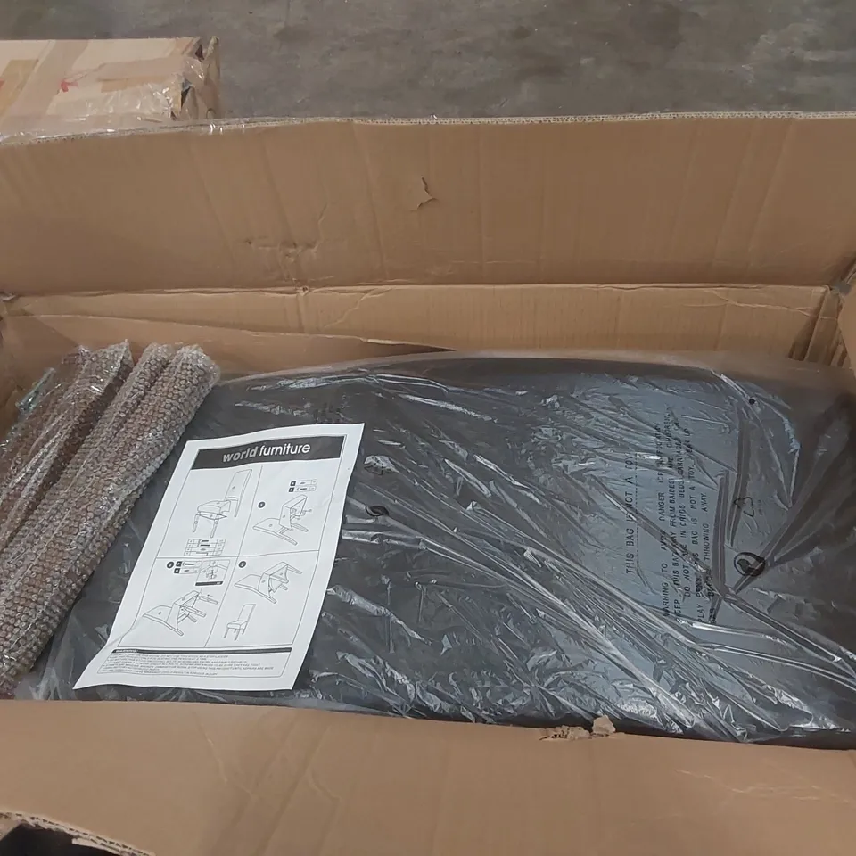 BOXED PAIR OF HENLEY DINING CHAIRS - BLACK FAUX LEATHER, DARK LEGS