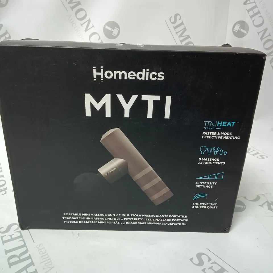 BOXED HOMEDICS MYTI PORTABLE MINI MASSAGE GUN - DUSK