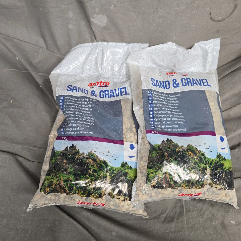 AMTRA SAND & GRAVEL AQUARIUM SUBSTRATE – 2 X 5 KG BAGS (10 KG TOTAL)