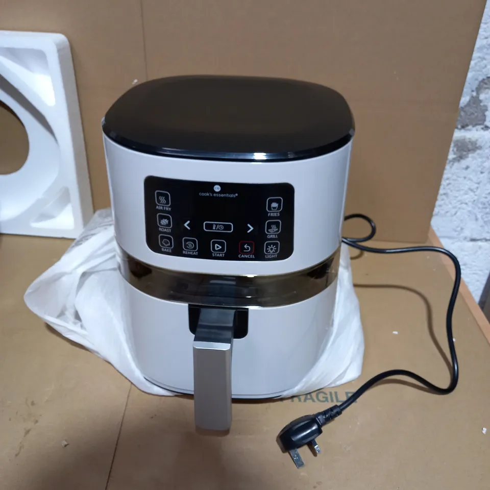 COOK'S ESSENTIALS 4.0L AIR FRYER WITH DIGITAL TOUCHSCREEN & VIEWING SCREEN - COOL GREY