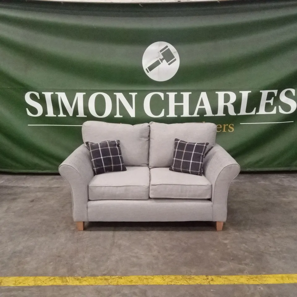 ALSOP 2 SEATER FABRIC SOFA - SILVER RRP £729