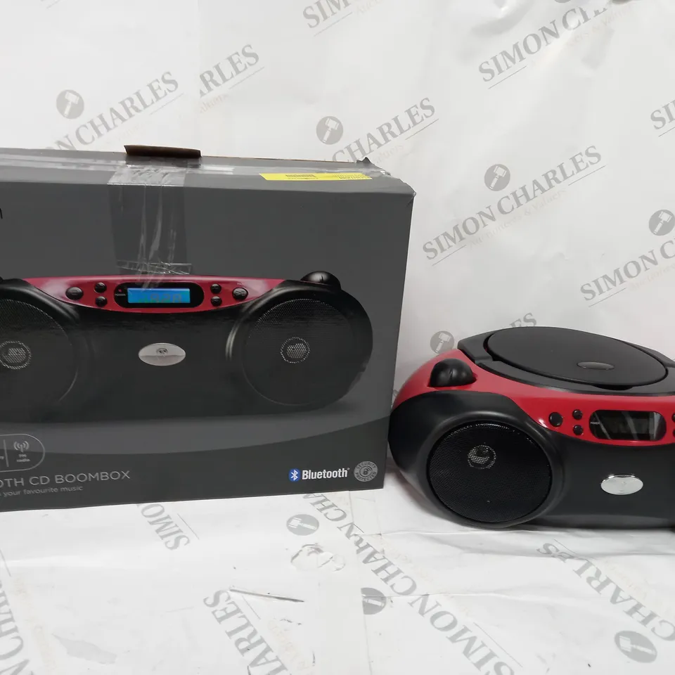 BOXED BLUETOOTH CD & FM RADIO BOOMBOX 