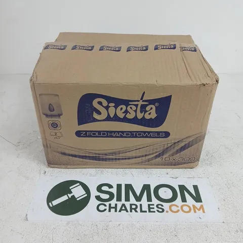 BOXED SIESTA Z FOLD HAND TOWELS (10X300)
