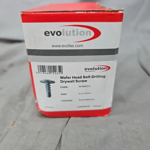 EVOLUTION WAFER HEAD SELF-DRILLING DRYWALL SCREWS 4.2 X 12 MM – 1000 PCS, BOXED