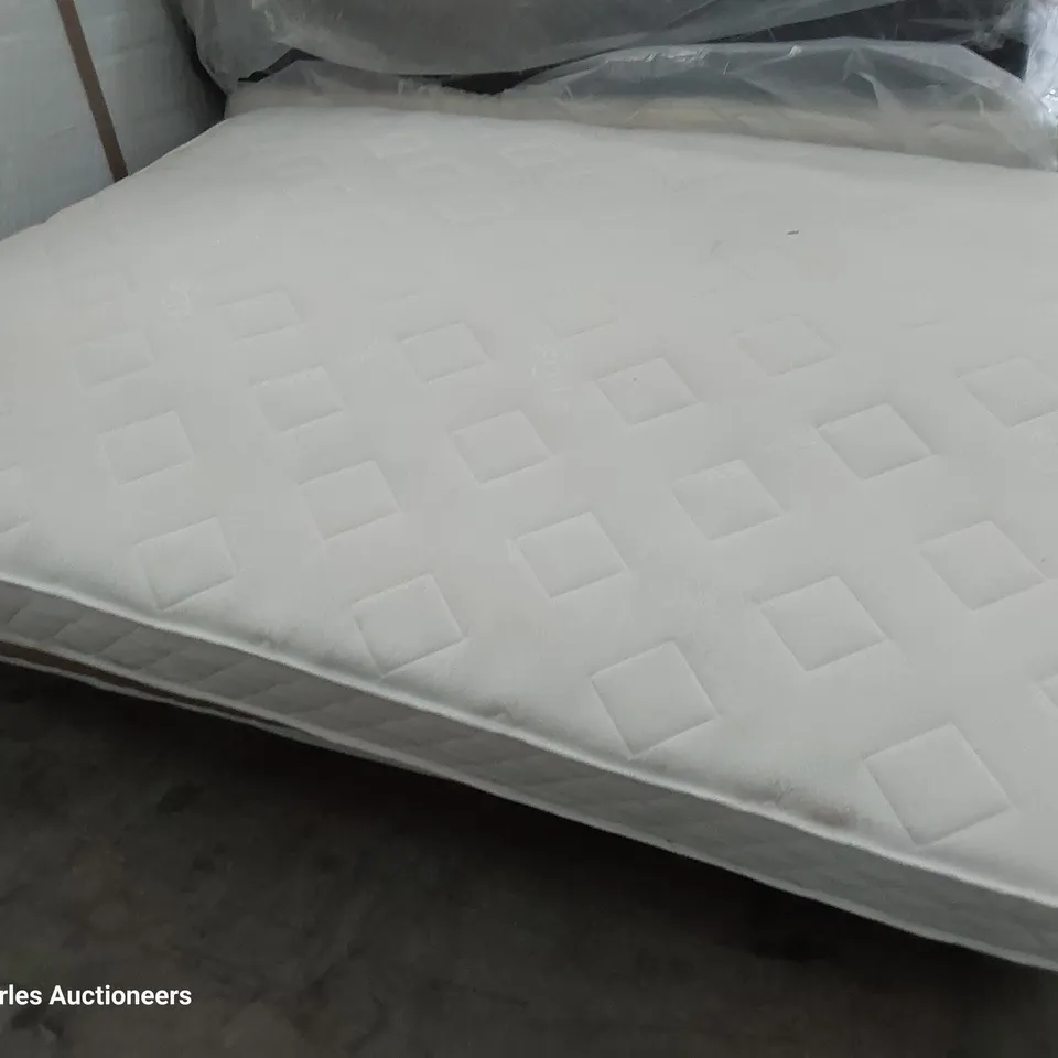 PALLET OF THREE ADDORTED UNBAGGED MATTRESSES KINGSIZE, DOUBLE & SINGLE