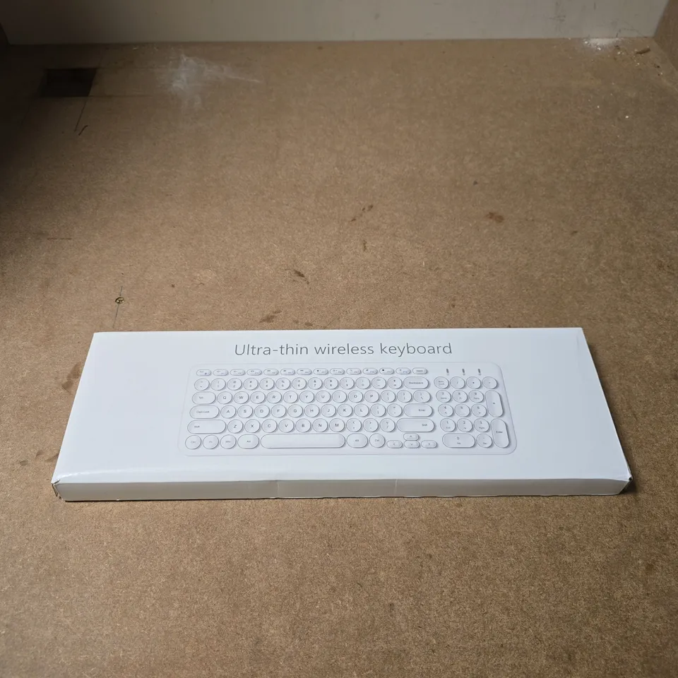 ULTRA THIN WHITE WIRELESS KEYBOARD BOARD