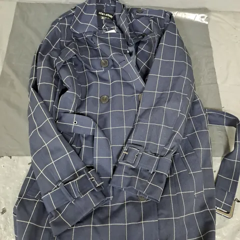 CENTIGRADE CHECKED TRENCH JACKET - S
